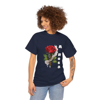 Camiseta Poema Azirrague — Rosa, Espinho e Amor