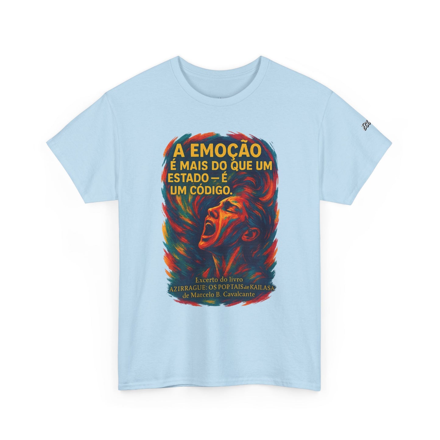 Camiseta Frase de Azirrague – Trecho de Marcelo B. Cavalcante | Algodão Gildan 5000