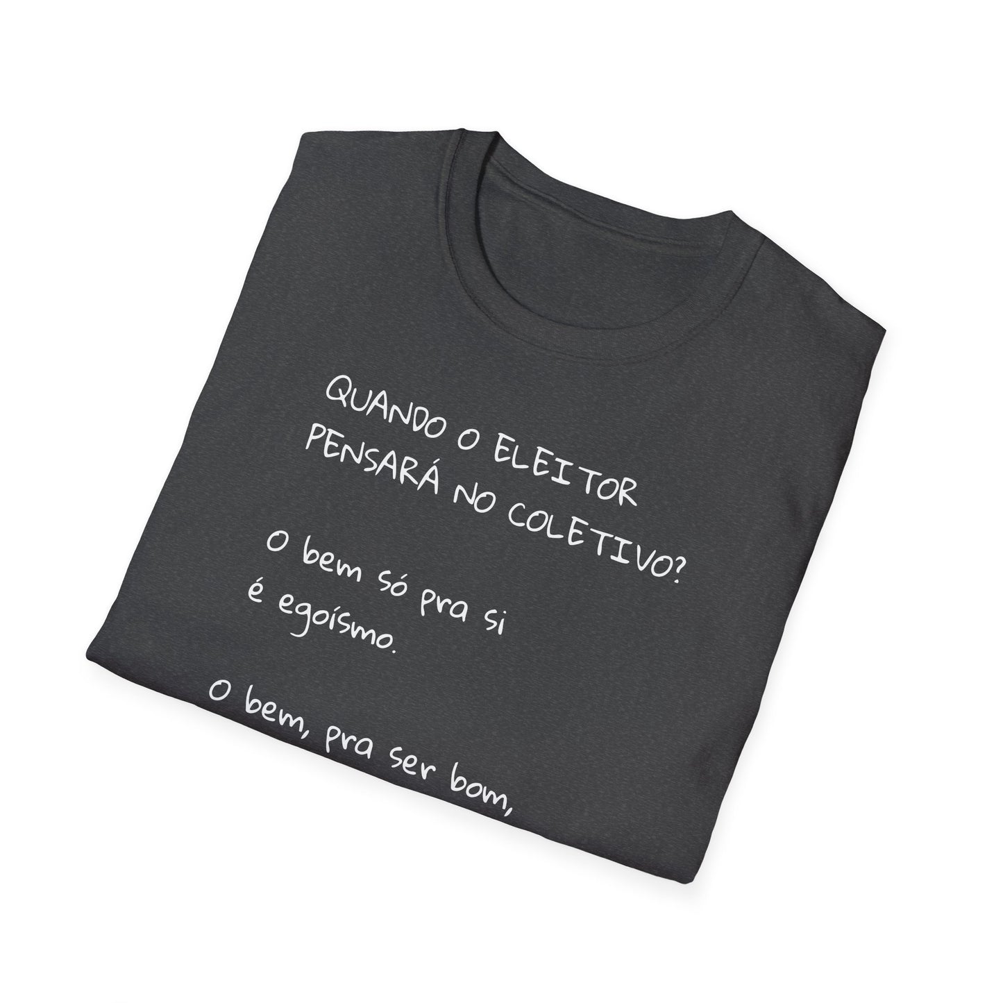 Camiseta Consciência Coletiva – Frase Reflexiva em Algodão Softstyle