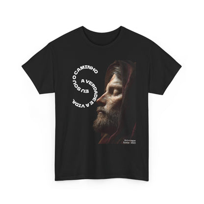 Camiseta “Eu Sou o Caminho” — Algodão 100% Médio