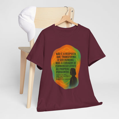 Inspirational Portuguese Quote T-Shirt — 'Coragem de Permanecer Atento'