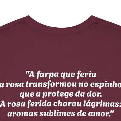Camiseta Poema Azirrague — Rosa, Espinho e Amor