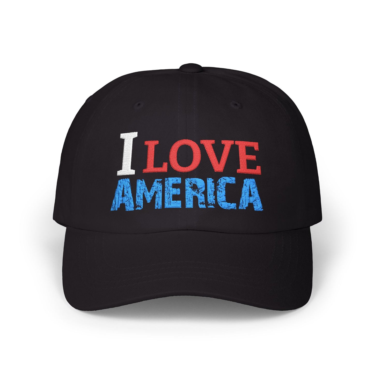 Boné Dad Hat Bordado Love 'Merica | Algodão Premium Ajustável