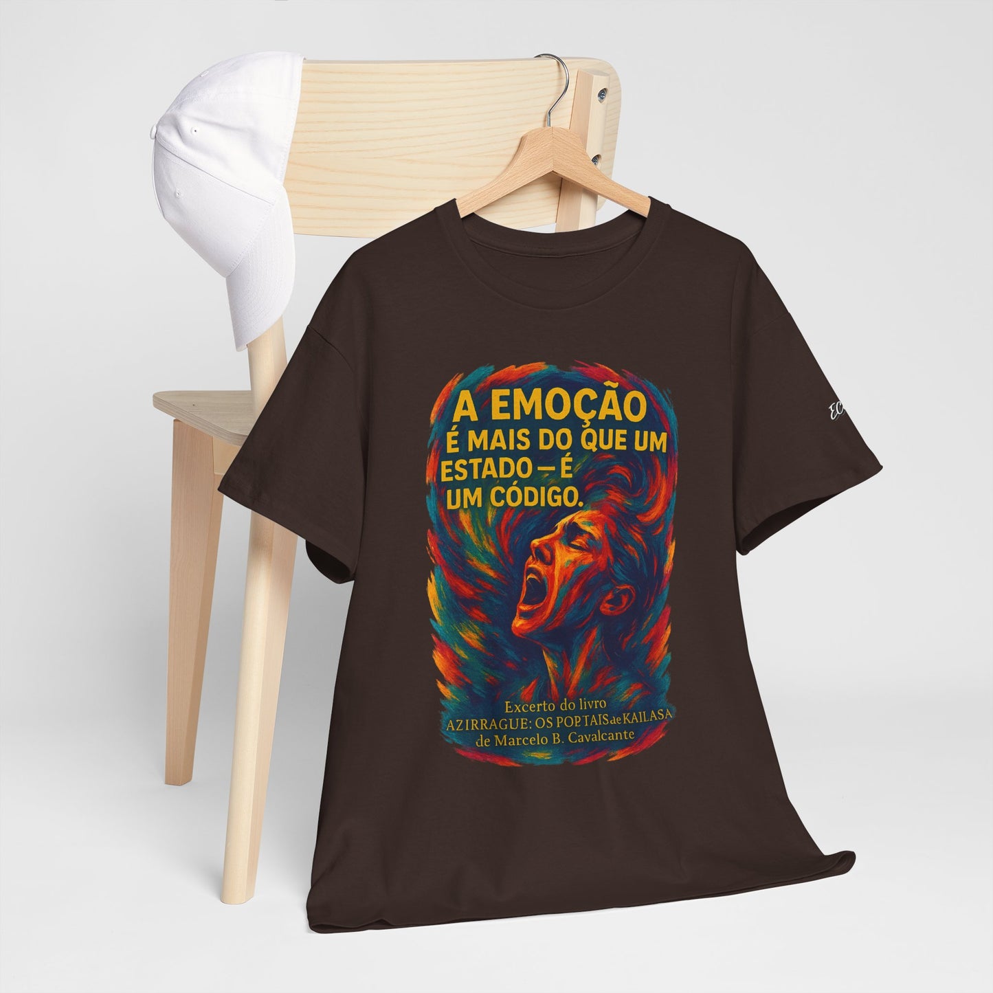 Camiseta Frase de Azirrague – Trecho de Marcelo B. Cavalcante | Algodão Gildan 5000