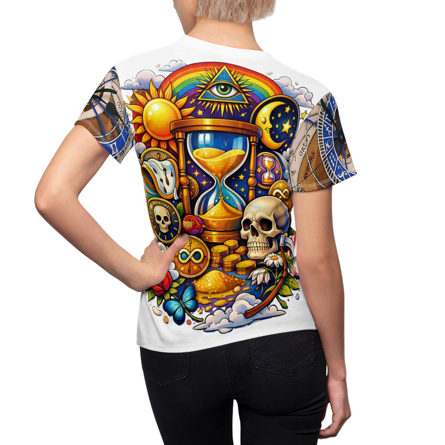 Camiseta As Moedas do Tempo — Estampa Poética Sobre Tempo e Consciência