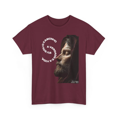 Camiseta “Eu Sou o Caminho” — Algodão 100% Médio