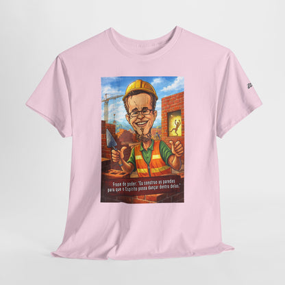 Camiseta Azimur com Frase de poder "Eu construo as paredes para que o Espírito possa dançar dentro delas."
 – Algodão Premium