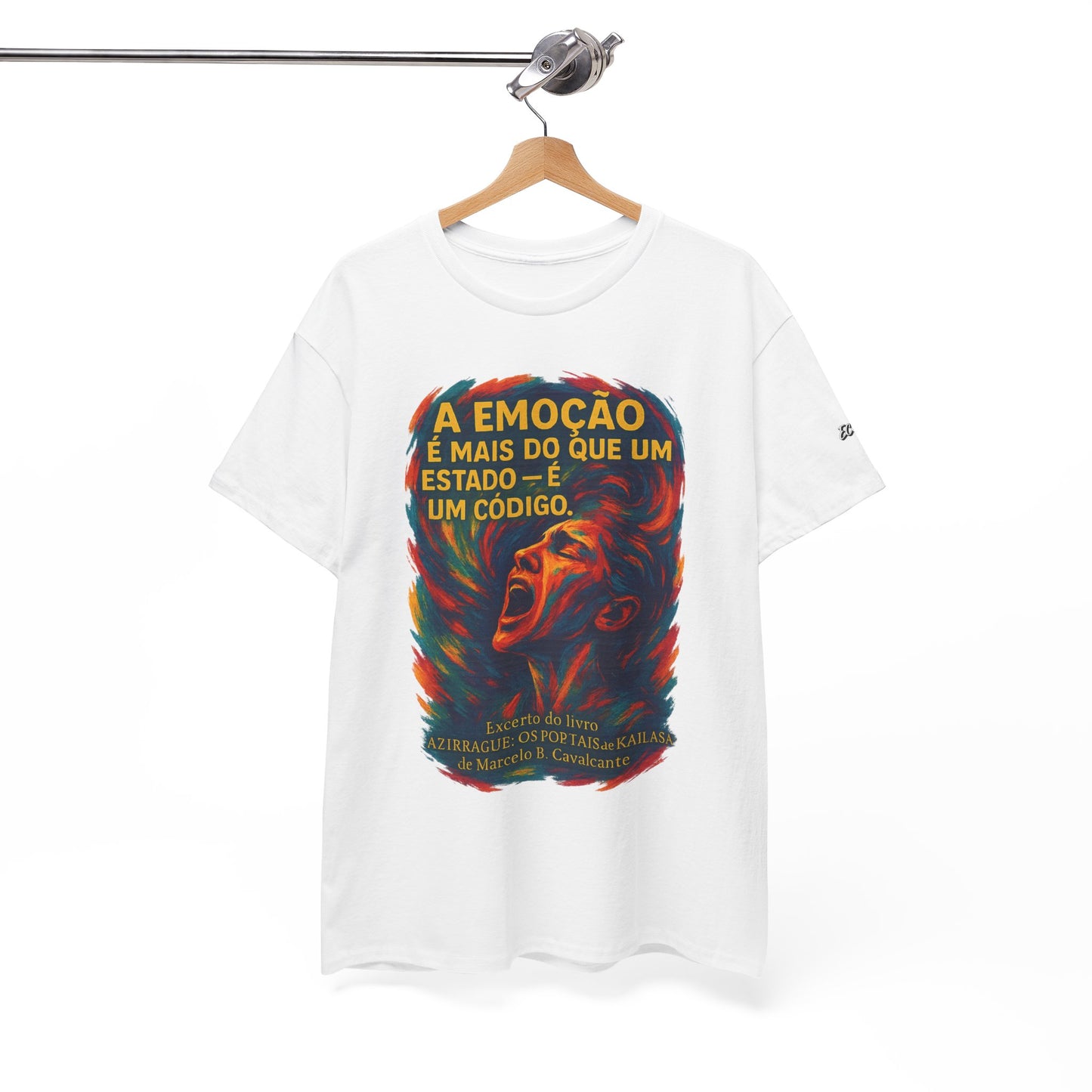 Camiseta Frase de Azirrague – Trecho de Marcelo B. Cavalcante | Algodão Gildan 5000