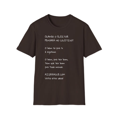 Camiseta Consciência Coletiva – Frase Reflexiva em Algodão Softstyle