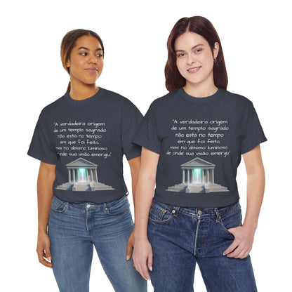 Camiseta Templo Sereno — Algodão 100% Médio