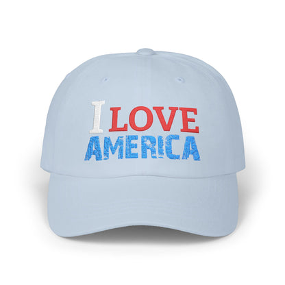Boné Dad Hat Bordado Love 'Merica | Algodão Premium Ajustável