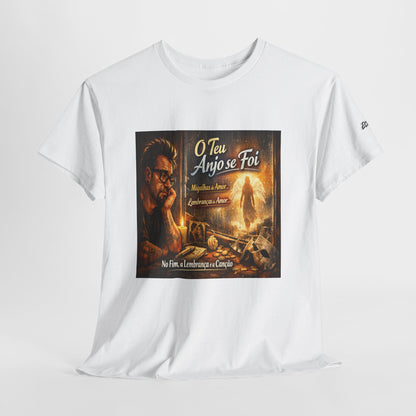 Camiseta Retrato Cinemático Streetwear – Arte Expressiva e Atmosfera Noturna
