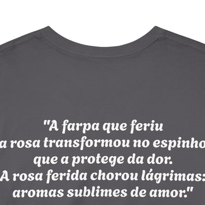 Camiseta Poema Azirrague — Rosa, Espinho e Amor
