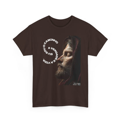 Camiseta “Eu Sou o Caminho” — Algodão 100% Médio
