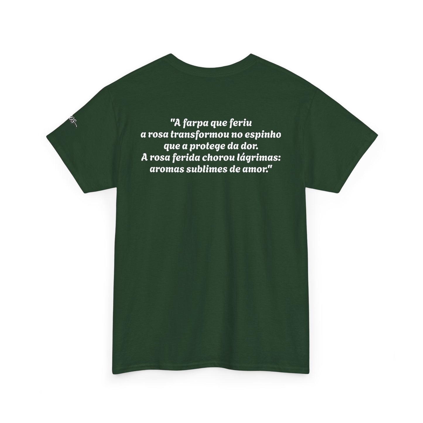 Camiseta Poema Azirrague — Rosa, Espinho e Amor