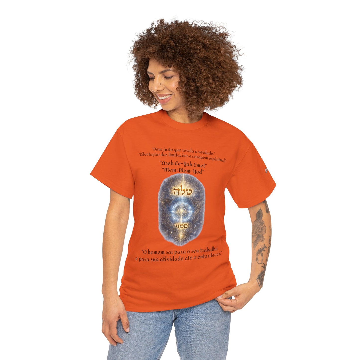 Camiseta Cabalística Asaliah & Imamiah – Símbolos Místicos e Energia Espiritual