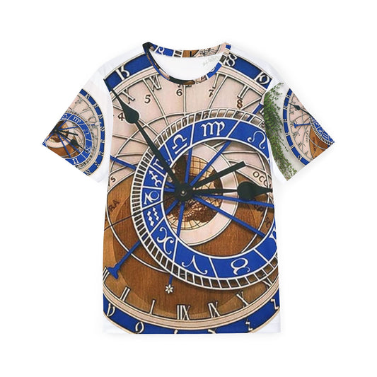 Camisa Esportiva Time Flow — Jersey Esportiva com Estampa Relógio Minimalista