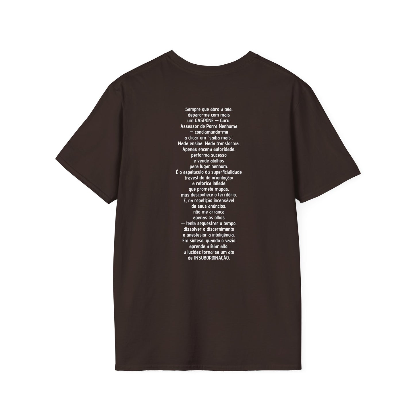 Camiseta Ironia Lúcida — Algodão Ring-Spun 153g