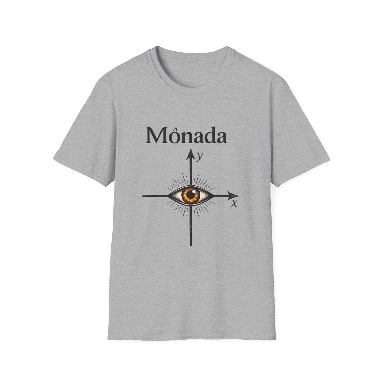 Mônada — Camiseta com estampa filosófica "EU = (0,0)"
