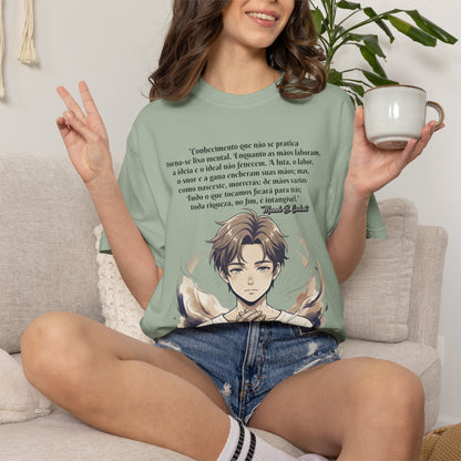 Camiseta Poética Citação Portuguesa — Trecho de Marcelo B. Cavalcante