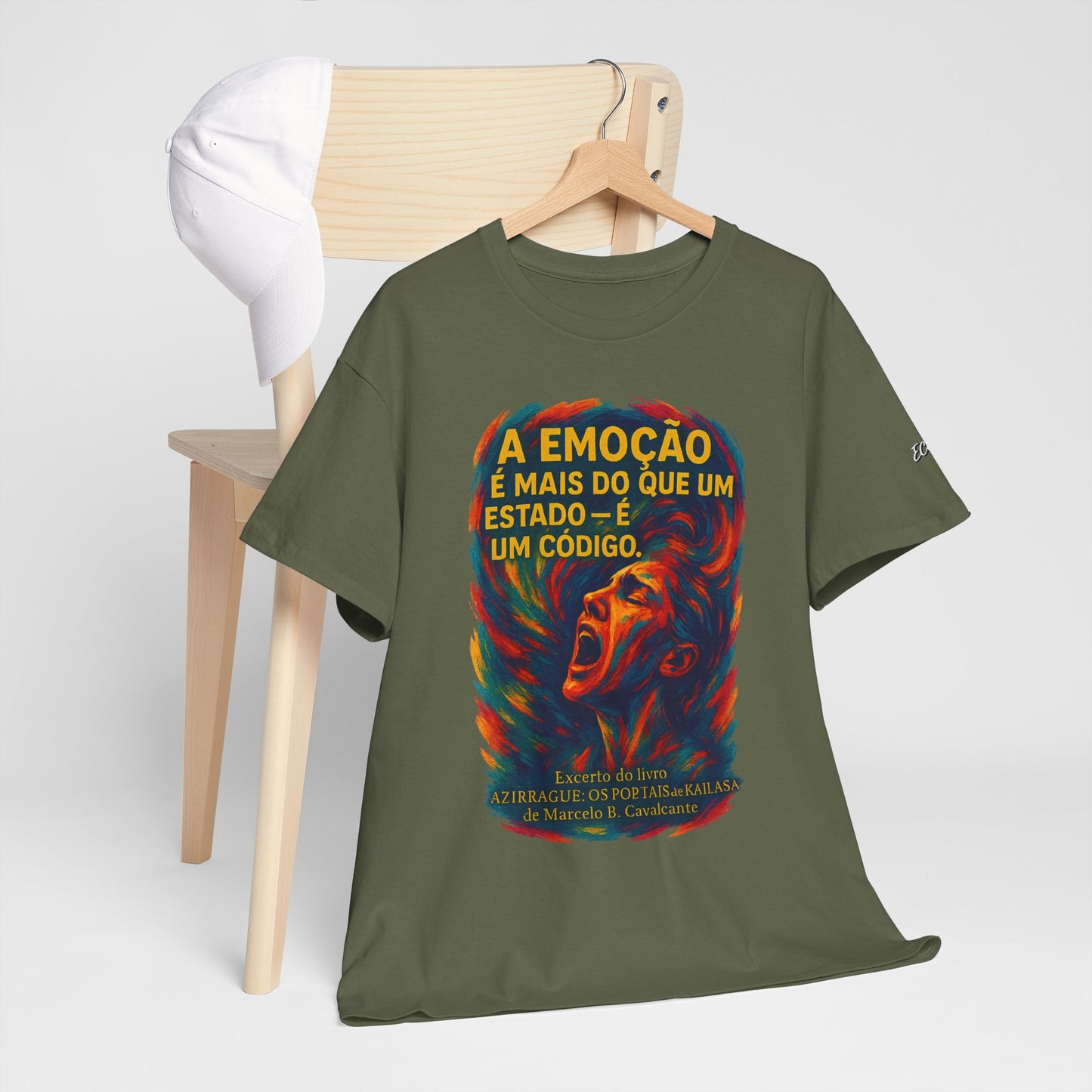 Camiseta Frase de Azirrague – Trecho de Marcelo B. Cavalcante | Algodão Gildan 5000