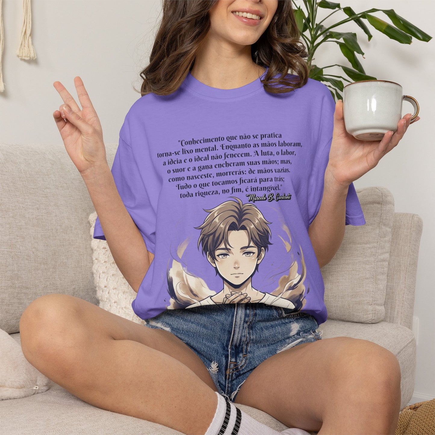 Camiseta Poética Citação Portuguesa — Trecho de Marcelo B. Cavalcante