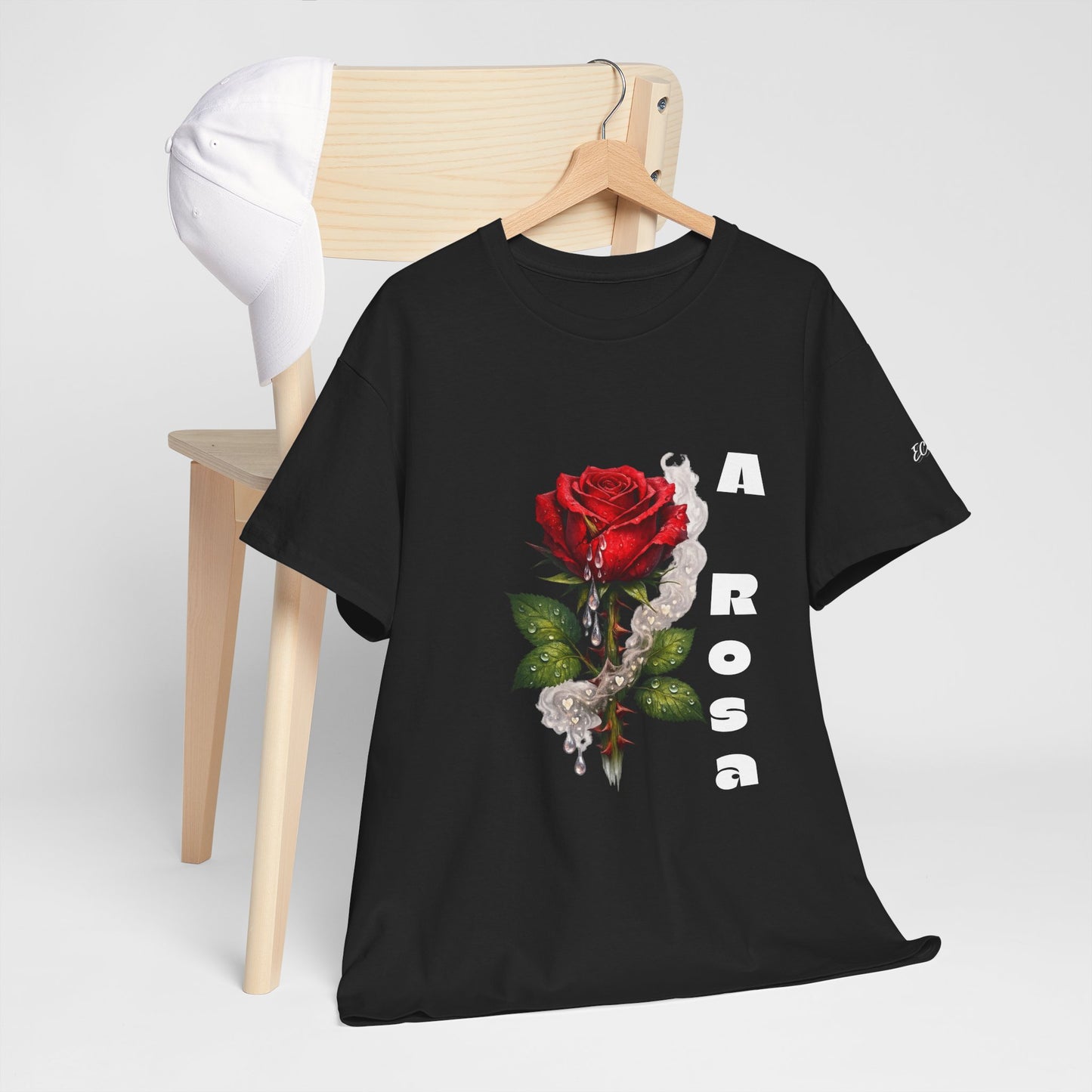 Camiseta Poema Azirrague — Rosa, Espinho e Amor
