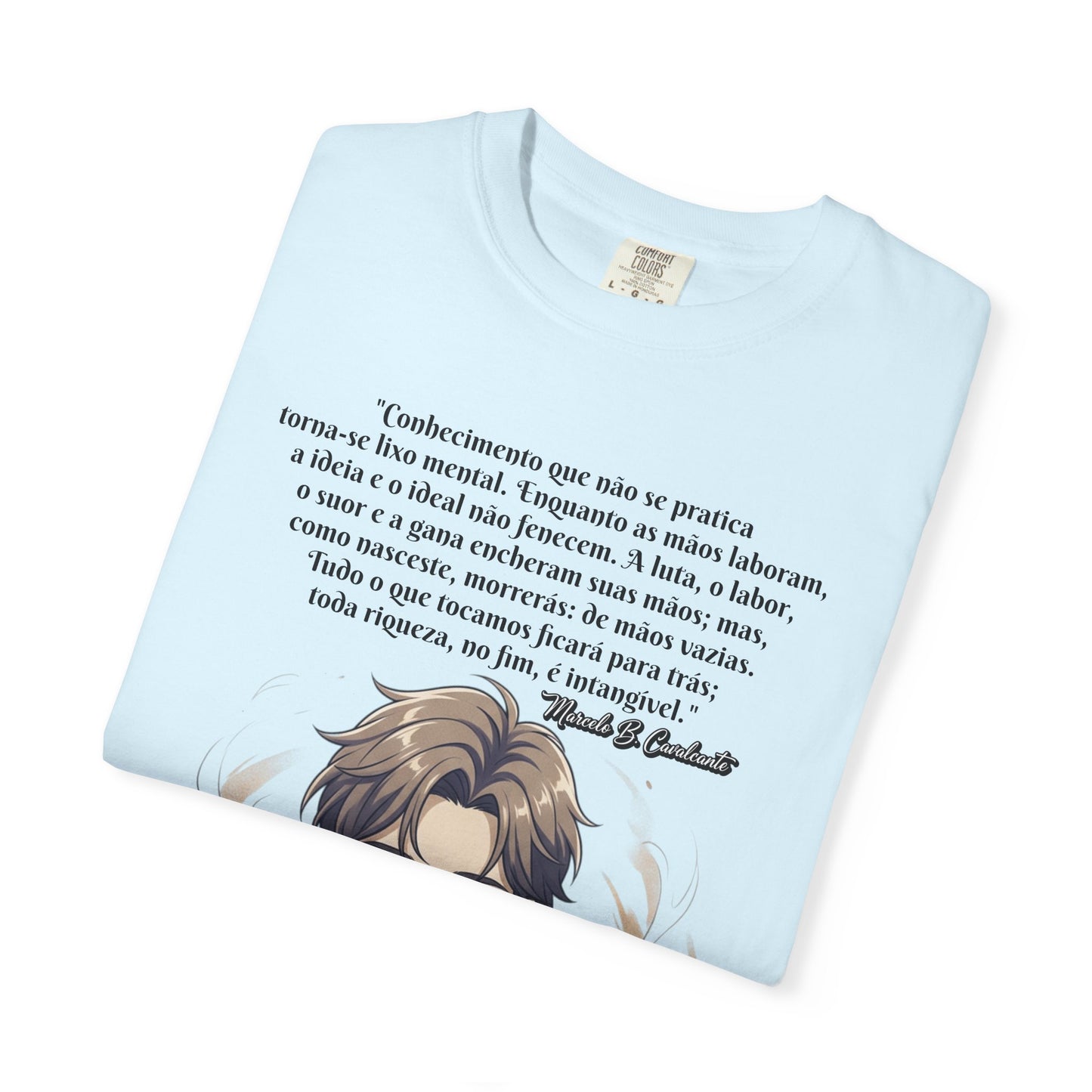 Camiseta Poética Citação Portuguesa — Trecho de Marcelo B. Cavalcante