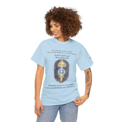 Camiseta Cabalística Asaliah & Imamiah – Símbolos Místicos e Energia Espiritual