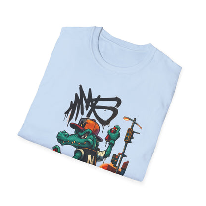 Camiseta Crocodilo Urbano Street Art – Algodão Ring Spun Leve