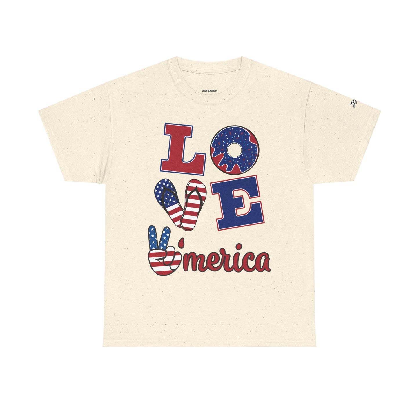 Camiseta Unissex Love America | Algodão Premium Gildan® 5000