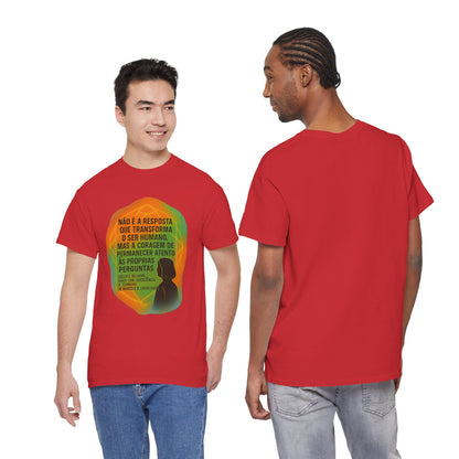 Inspirational Portuguese Quote T-Shirt — 'Coragem de Permanecer Atento'