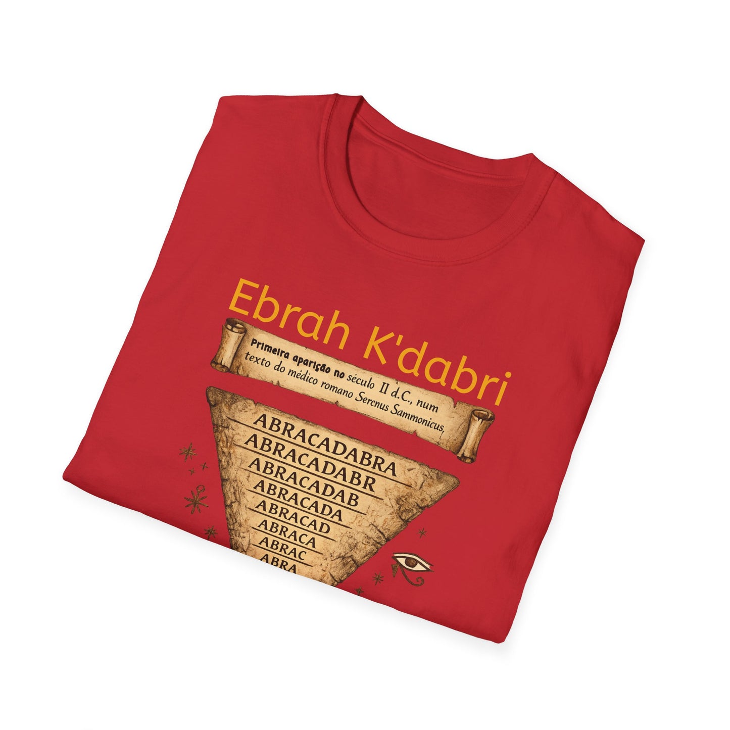 Camiseta “Ebrah K'dabri” — Frase hebraica “Eu crio enquanto falo”