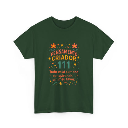 Camiseta 111 Pensamento Criador — Algodão 180g