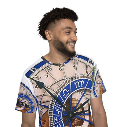 Camisa Esportiva Time Flow — Jersey Esportiva com Estampa Relógio Minimalista