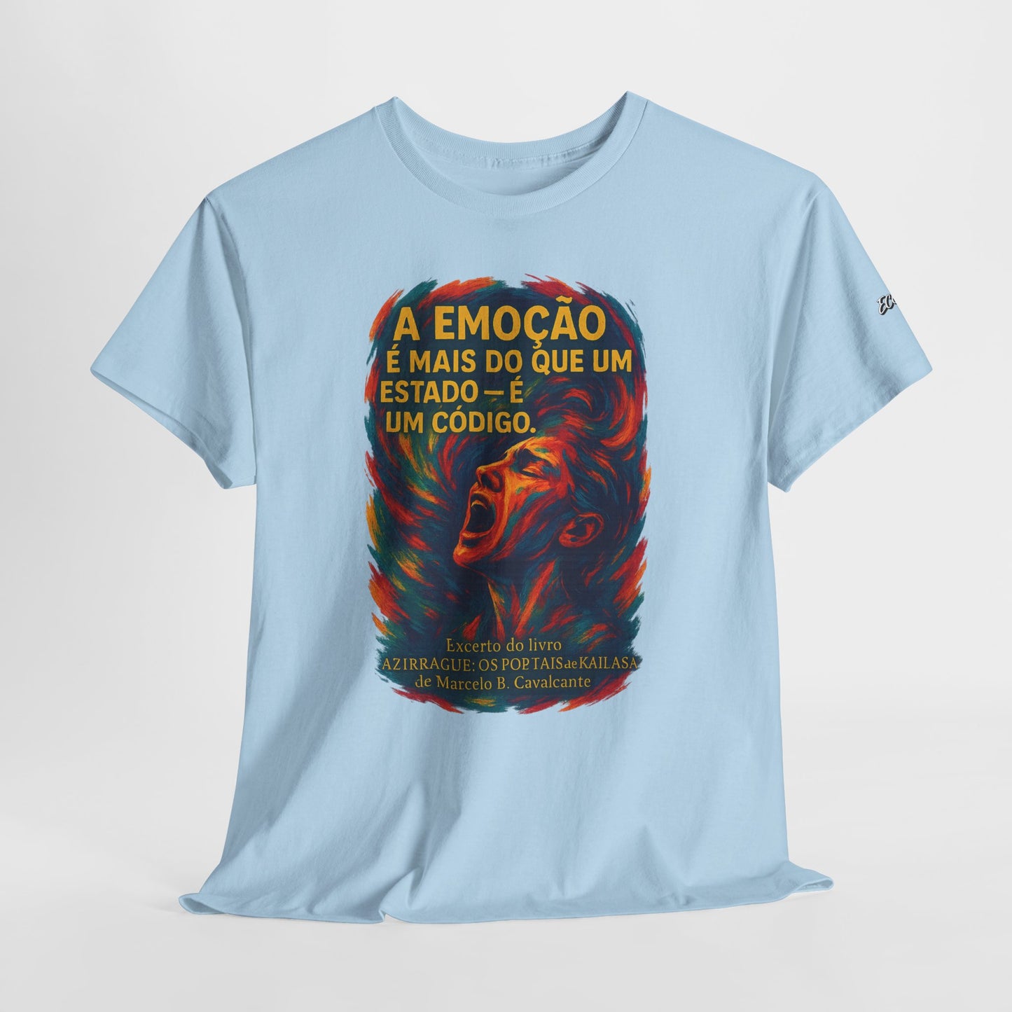 Camiseta Frase de Azirrague – Trecho de Marcelo B. Cavalcante | Algodão Gildan 5000