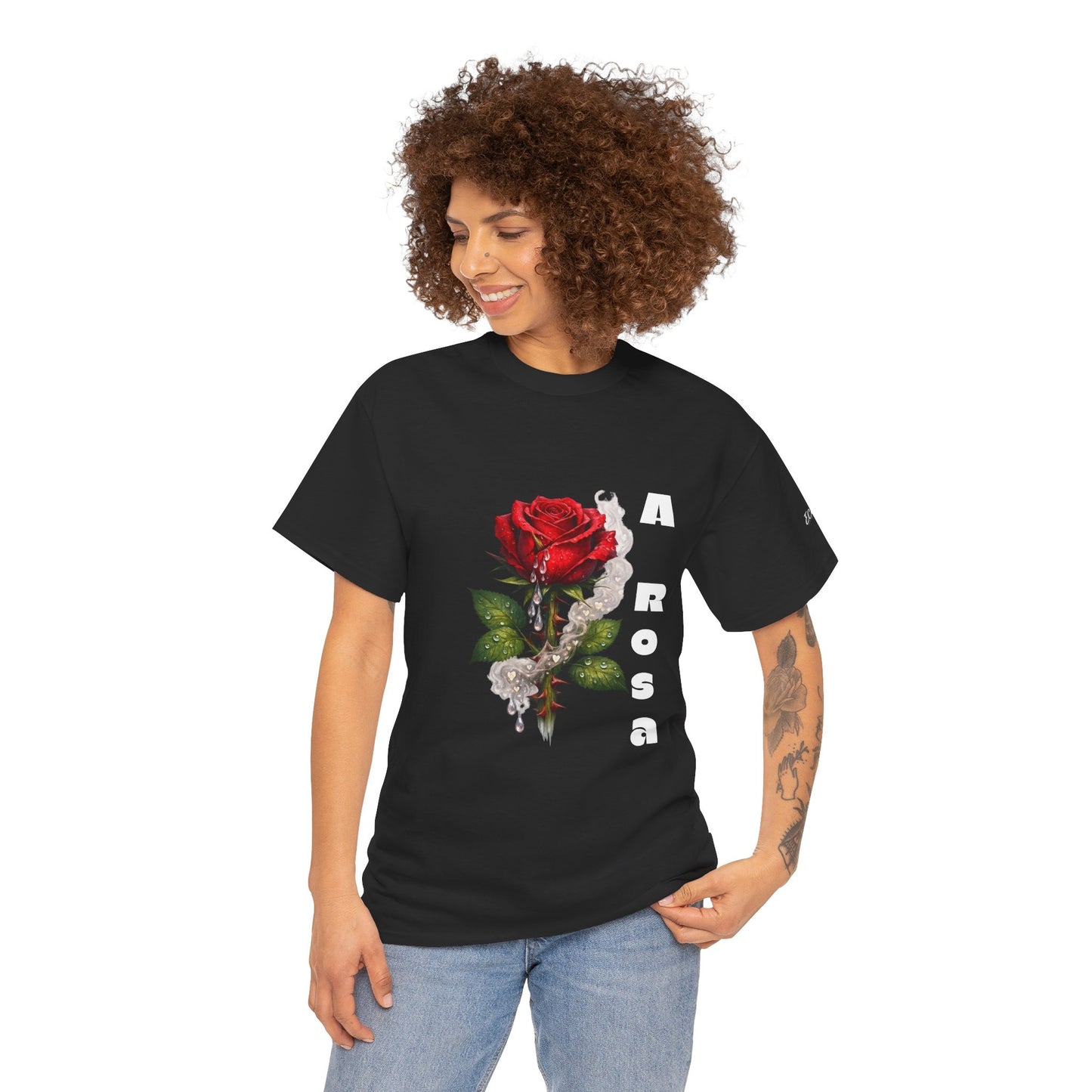 Camiseta Poema Azirrague — Rosa, Espinho e Amor