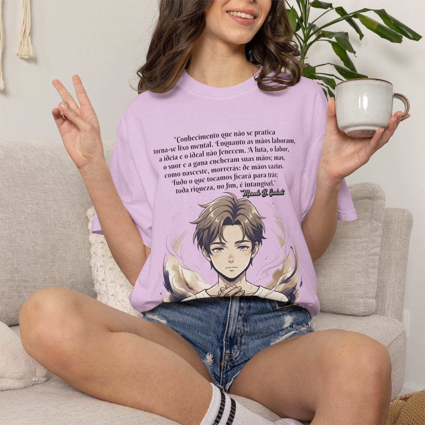 Camiseta Poética Citação Portuguesa — Trecho de Marcelo B. Cavalcante