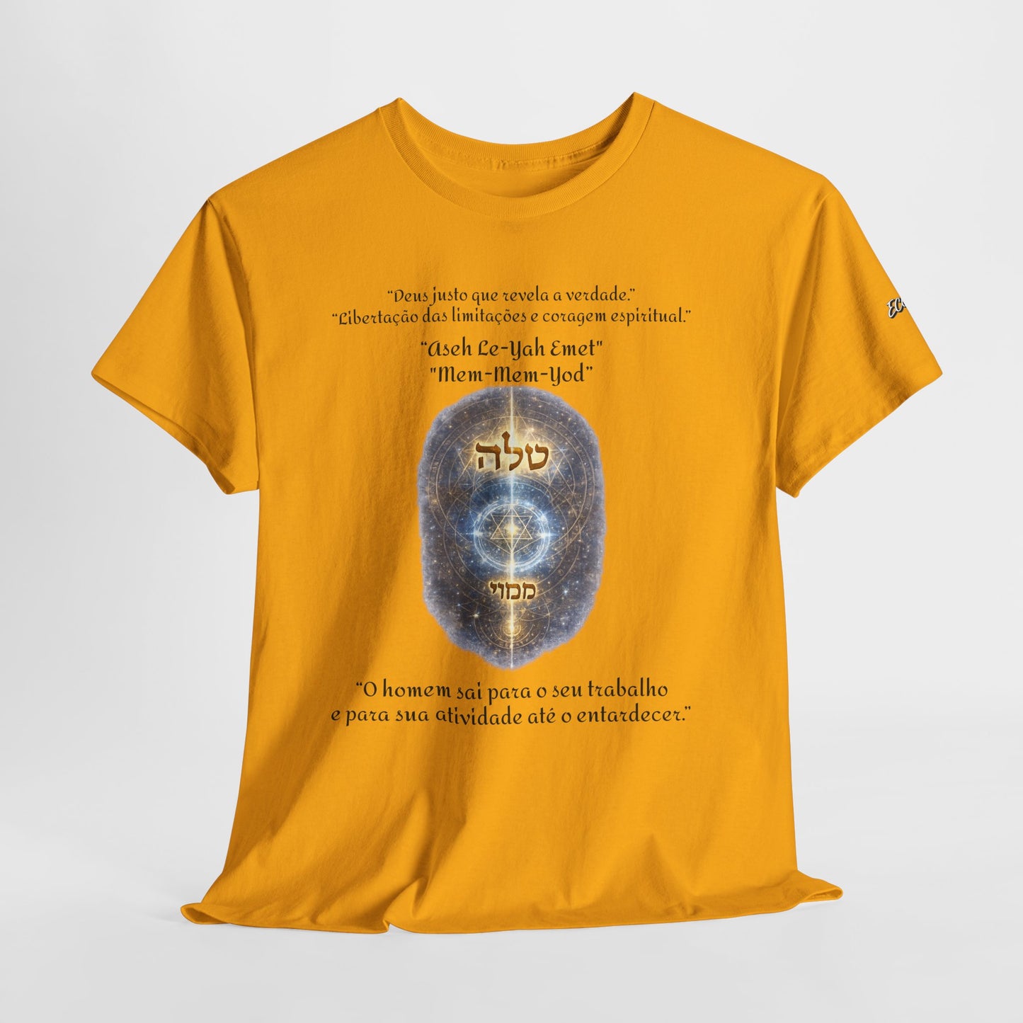 Camiseta Cabalística Asaliah & Imamiah – Símbolos Místicos e Energia Espiritual