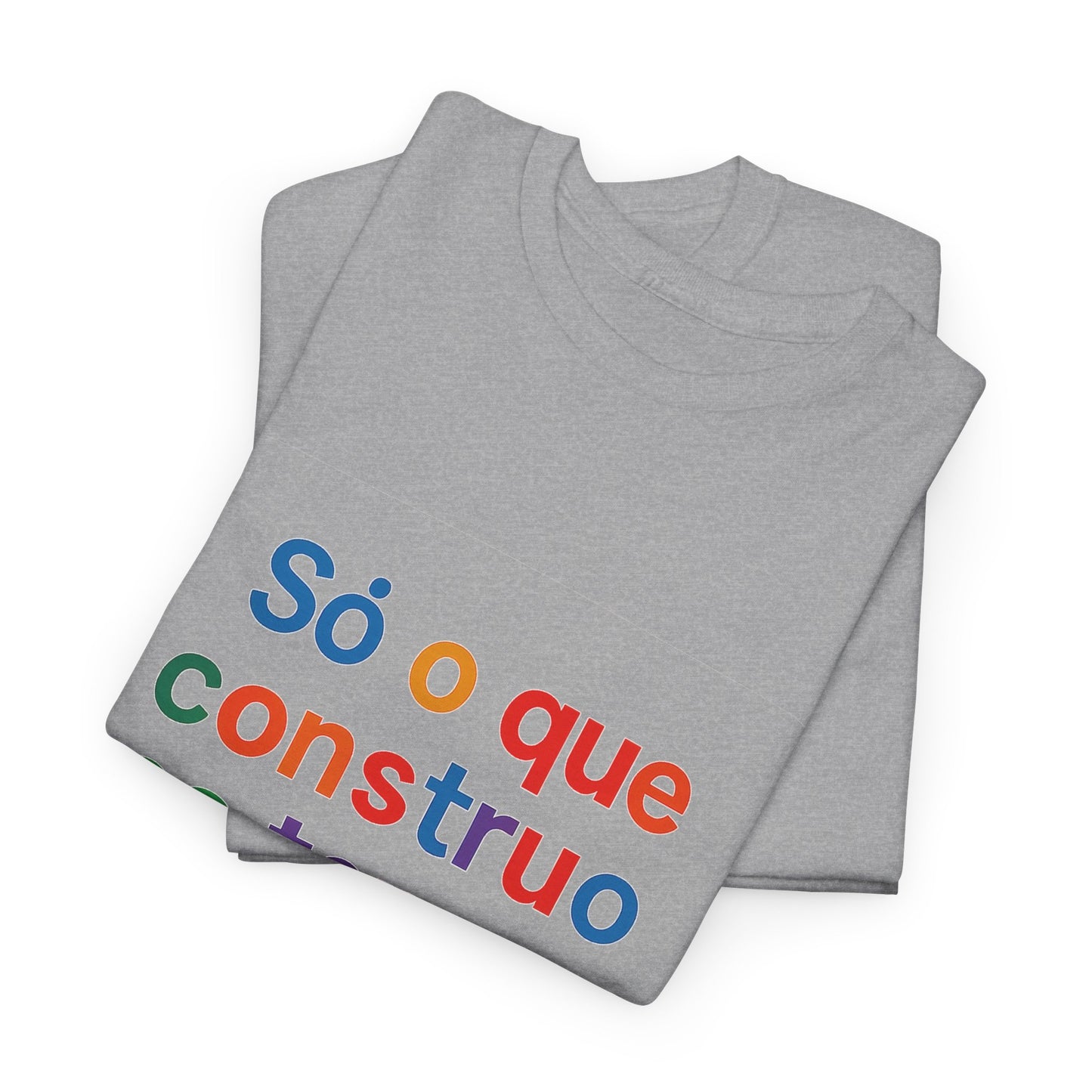 Camiseta Filosófica “Só o que Construo no Tempo, o Tempo Respeita” – Algodão Gildan 5000