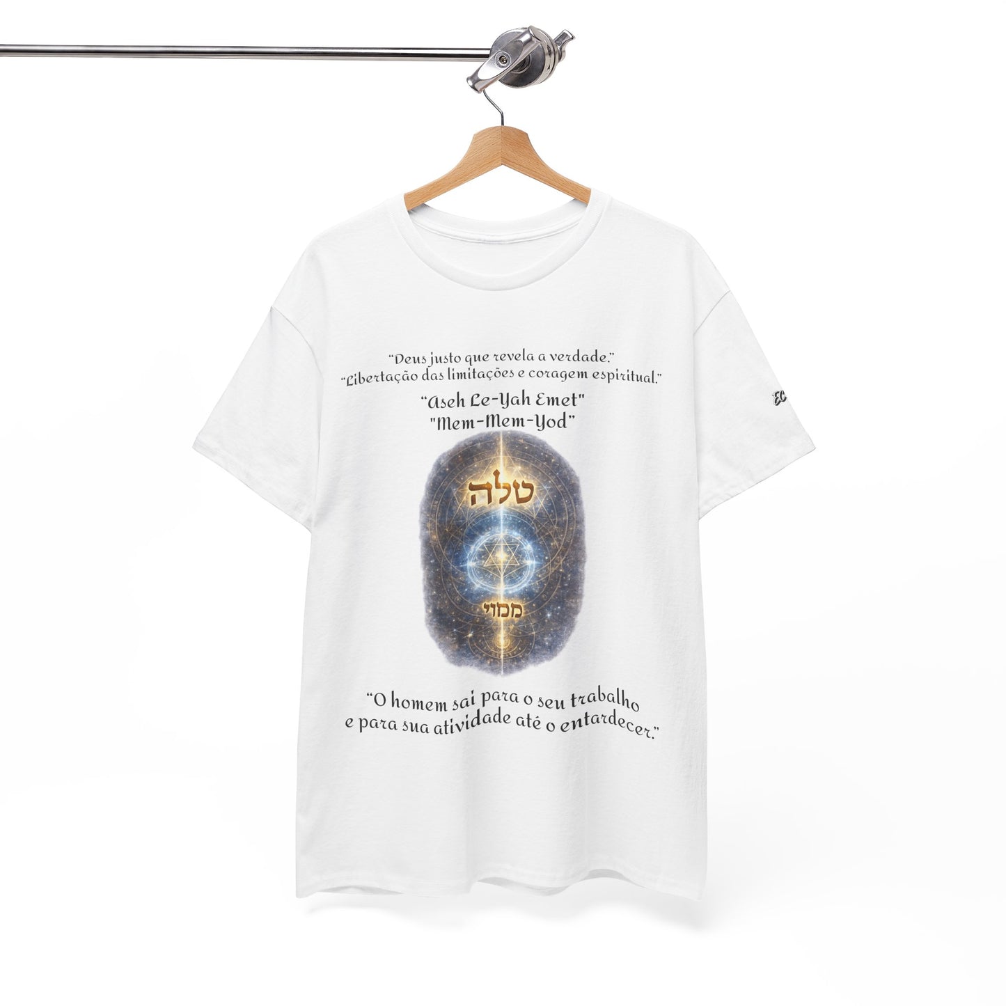 Camiseta Cabalística Asaliah & Imamiah – Símbolos Místicos e Energia Espiritual