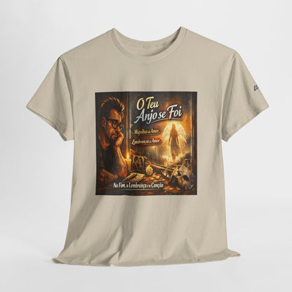 Camiseta Retrato Cinemático Streetwear – Arte Expressiva e Atmosfera Noturna