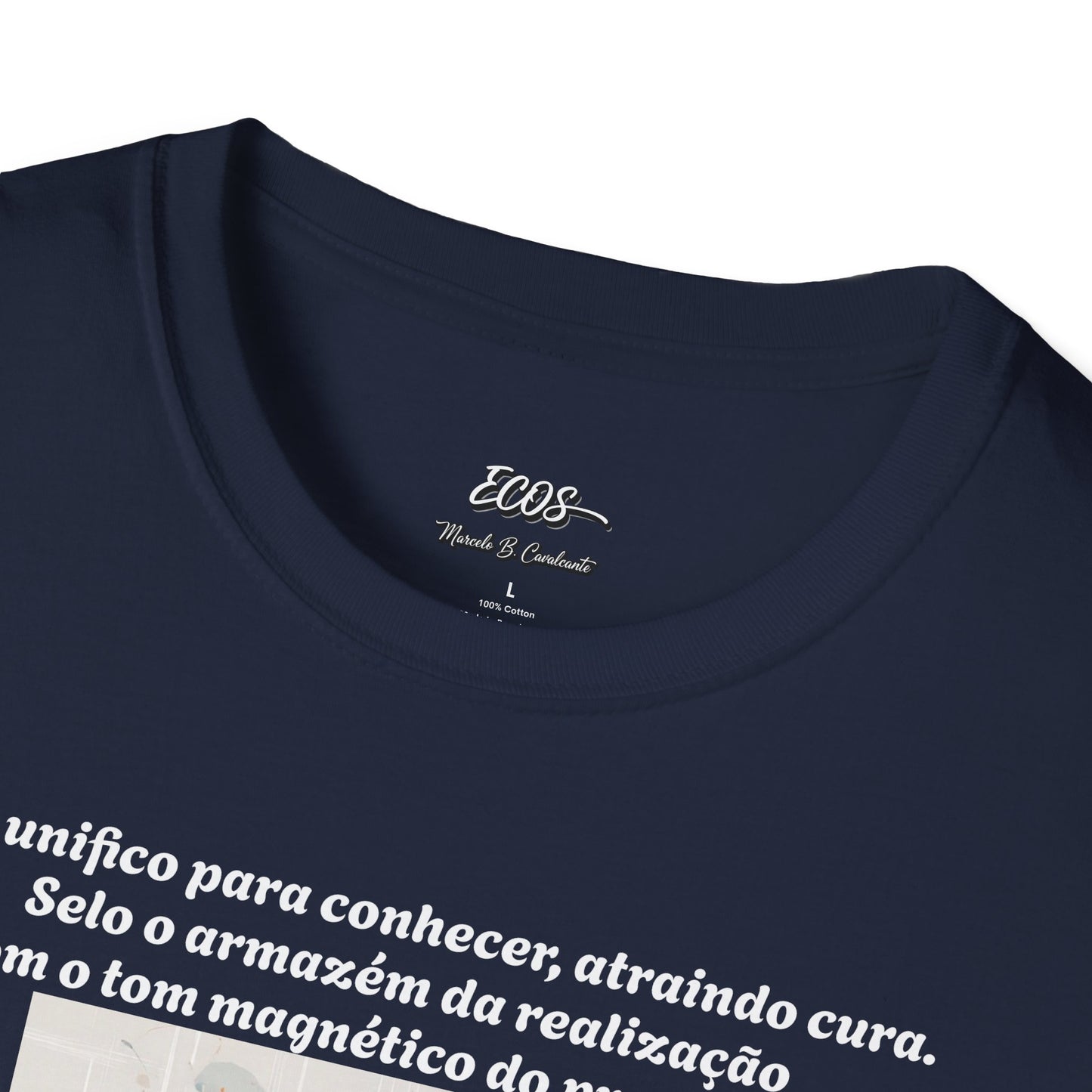 Camiseta Azimur com Afirmação Espiritual — Mantra de Cura em Português