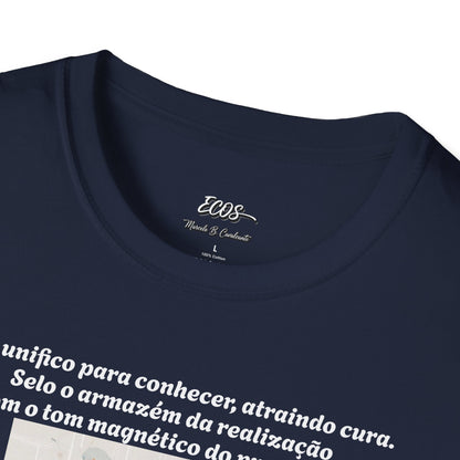 Camiseta Azimur com Afirmação Espiritual — Mantra de Cura em Português