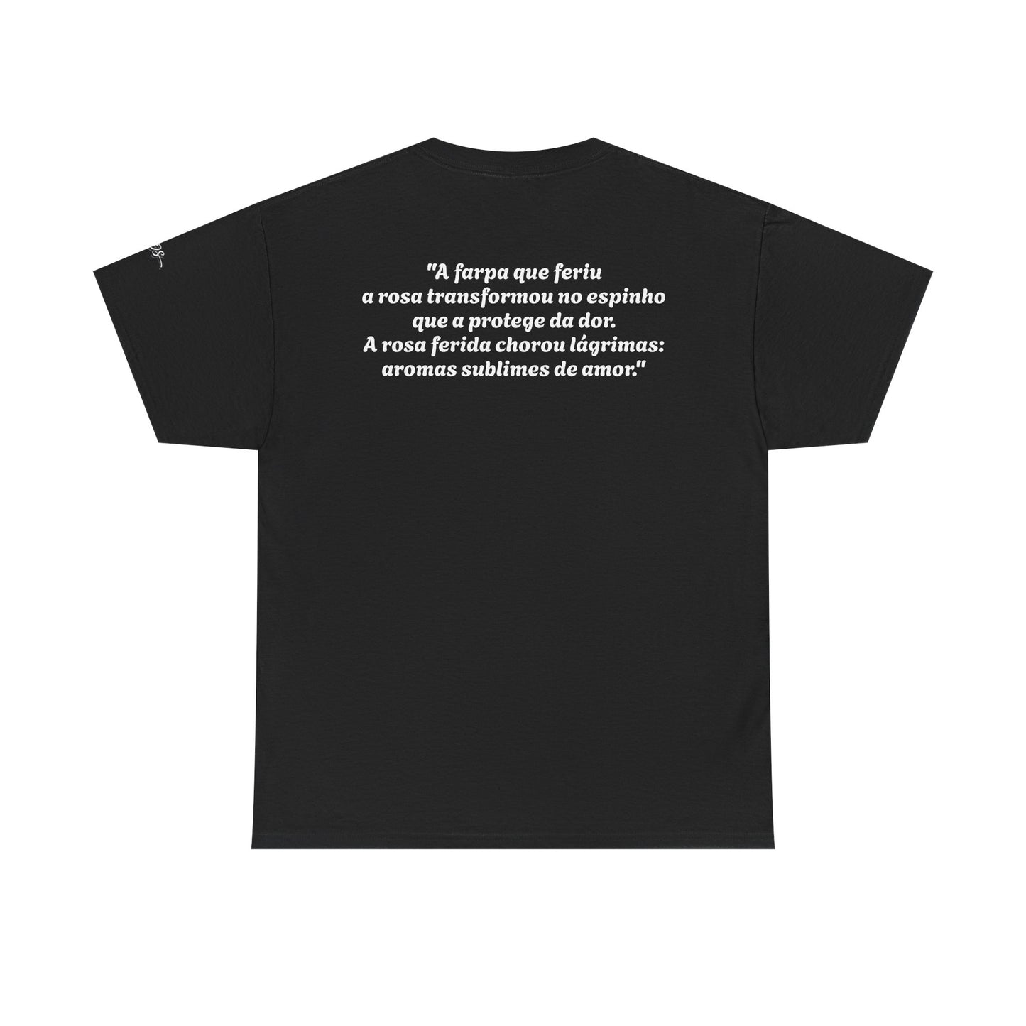 Camiseta Poema Azirrague — Rosa, Espinho e Amor