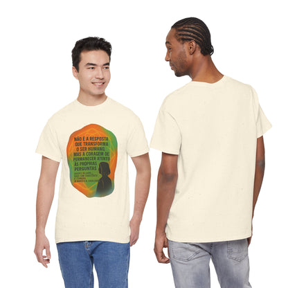 Inspirational Portuguese Quote T-Shirt — 'Coragem de Permanecer Atento'