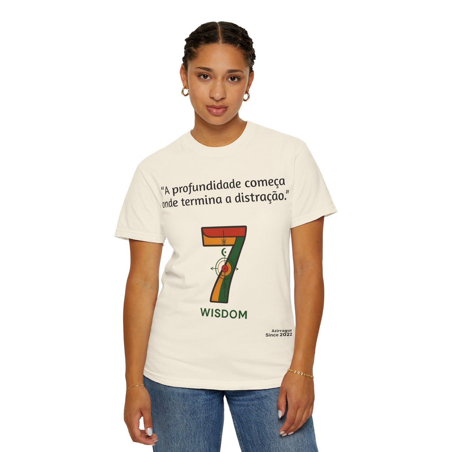 Camiseta A Profundidade Começa — Presença Consciente | Comfort Colors® 1717