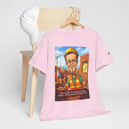 Camiseta Azimur com Frase de poder "Eu construo as paredes para que o Espírito possa dançar dentro delas."
 – Algodão Premium