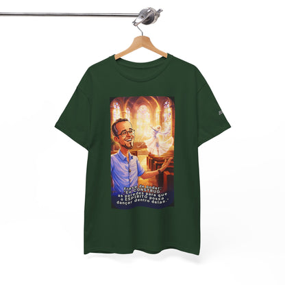 Camiseta Azimur com Frase de poder "Eu construo as paredes para que o Espírito possa dançar dentro delas."
 – Algodão Premium