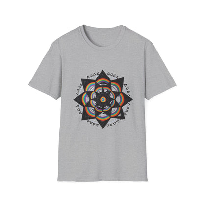 Camiseta estampada Mandala Geometric | Rainbow Tribal Flower Azirrague